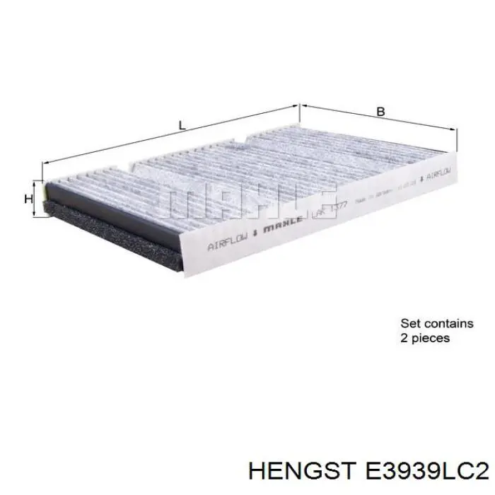 Воздушный фильтр салона Hengst E3939LC2