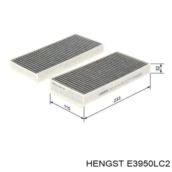 Фильтр воздушный отопителя Hengst E3950LC2 цена, от 29.16 USD