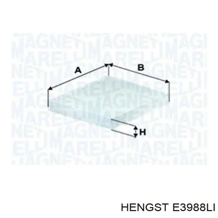 Фильтр воздушный отопителя Hengst E3988LI цена, от 5.23 USD