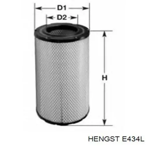 Воздушный фильтр E434L Hengst