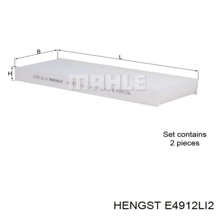 E4912LI2 Hengst Внутрисалонный фильтр