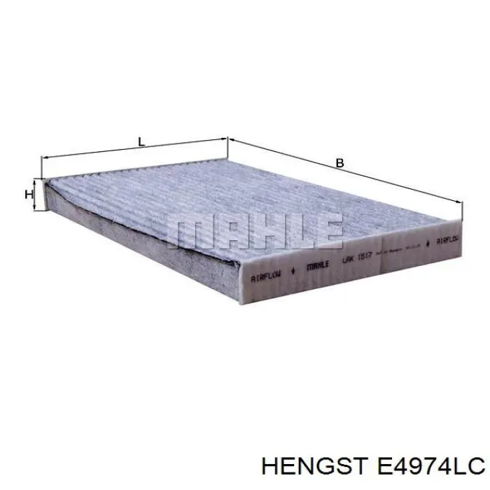 Фильтр воздушный отопителя Hengst E4974LC цена, от 15.47 USD