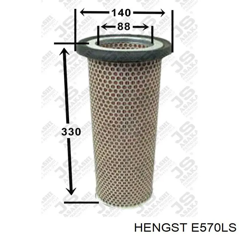 Воздушный фильтр E570LS Hengst