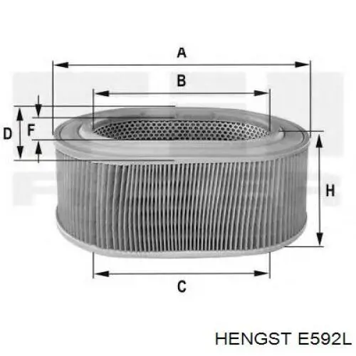 Фильтр воздушный Hengst E592L