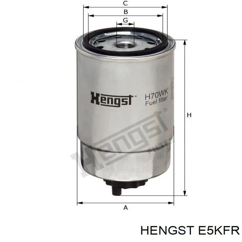 Топливный фильтр E5KFR Hengst