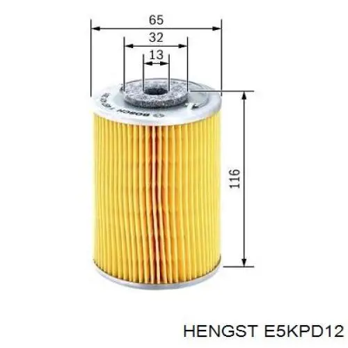 Топливный фильтр E5KPD12 Hengst