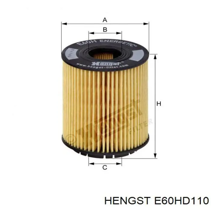 Фильтр очистки масла центробежный Hengst E60HD110 цена, от 5.39 USD