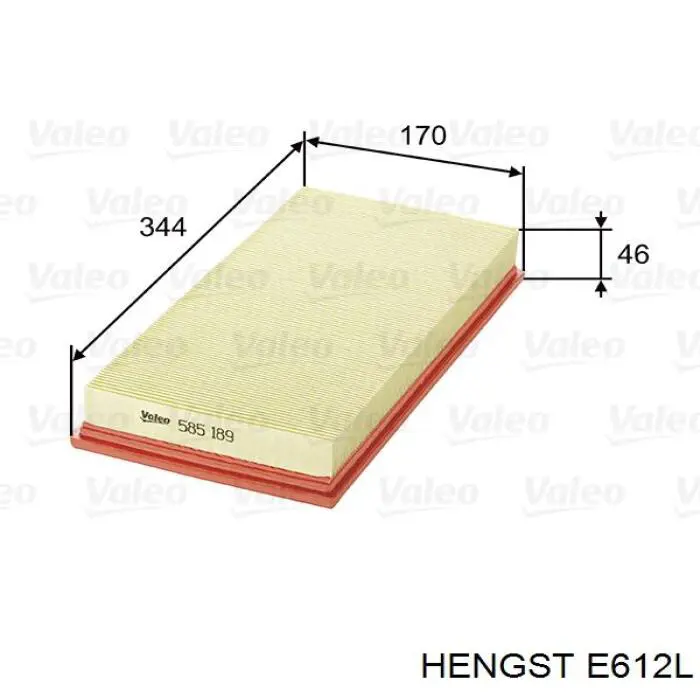 E612L Hengst Воздушный фильтр двигателя