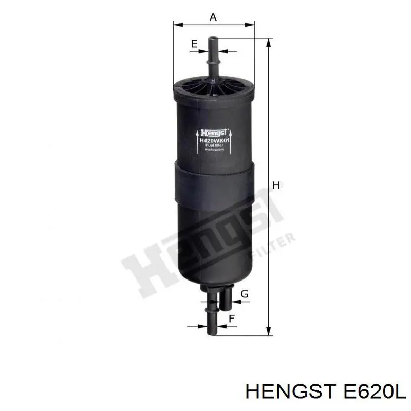 Воздушный фильтр E620L Hengst