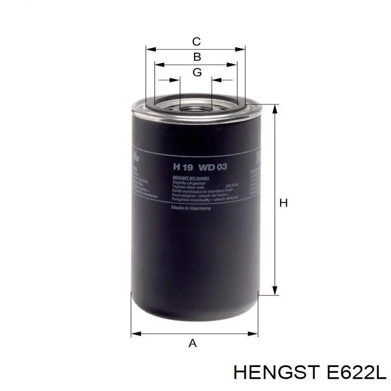Фильтр салона E622L Hengst