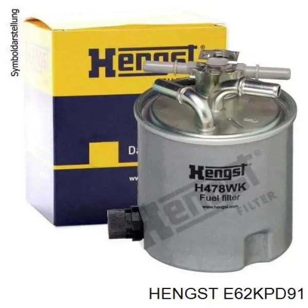 Купить E62KPD91 Hengst Фильтр-отстойник топлива грубой очистки