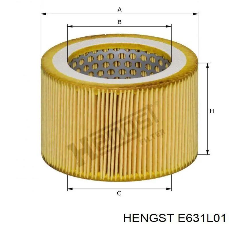 Элемент воздушного фильтра Hengst E631L01 цена, от 91.15 USD