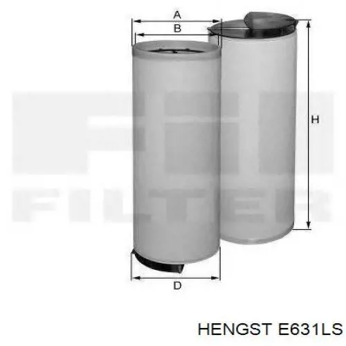 Фильтр воздушный насоса подачи вторичного воздуха E631LS Hengst