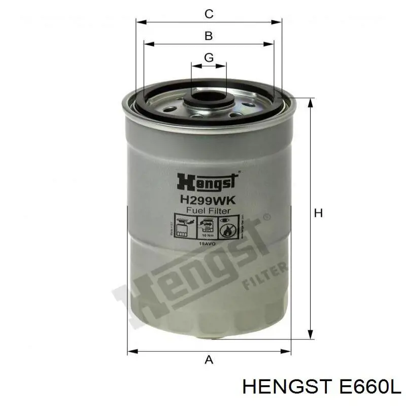 Воздушный фильтр E660L Hengst