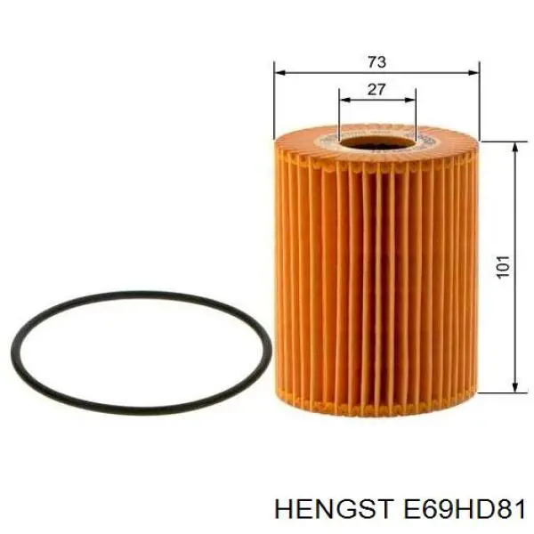E69HD81 Hengst Масляный фильтр двигателя