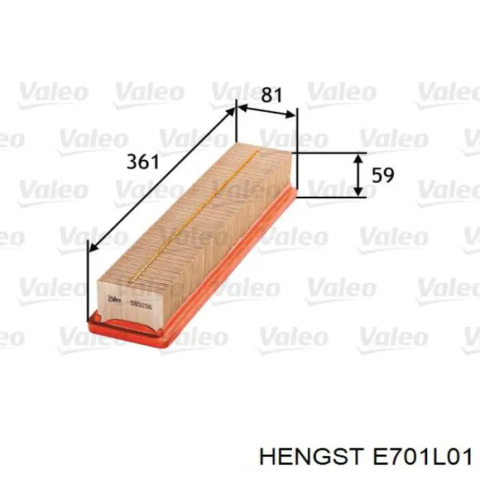 Фильтр воздушный Hengst E701L01