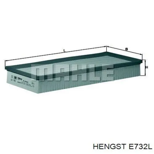 Воздушный фильтр E732L Hengst