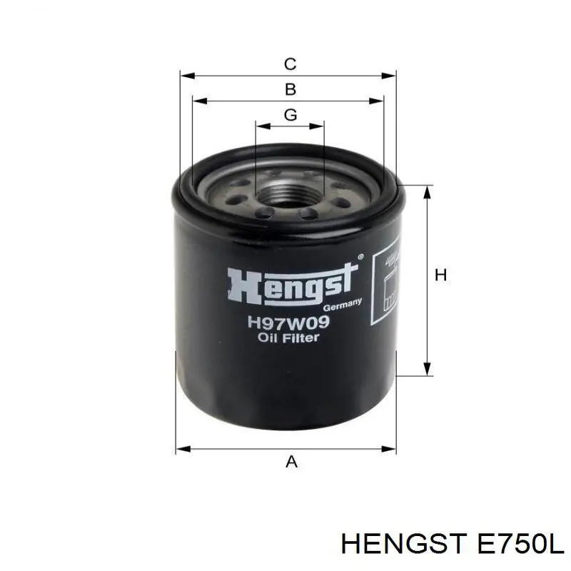 E750L Hengst Воздушный фильтр двигателя