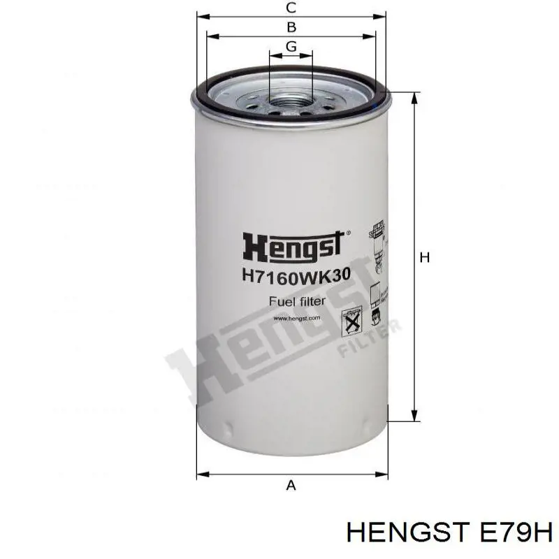 Фильтр гидравлики рулевой рейки Hengst E79H цена, от 40.42 USD