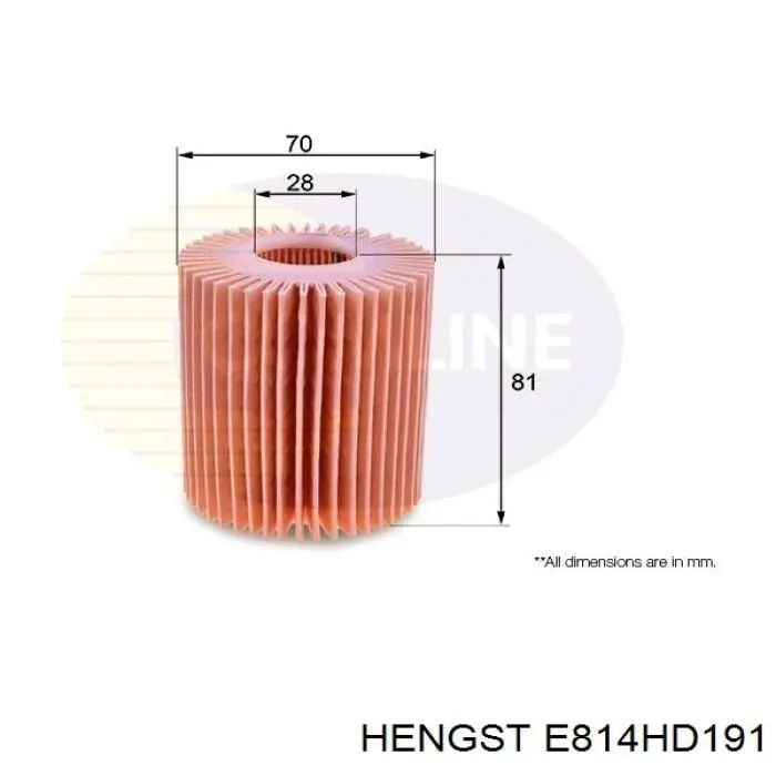 Фильтр очистки масла центробежный Hengst E814HD191 цена, от 6.27 USD