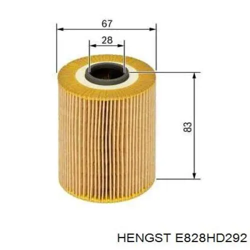 E828HD292 Hengst Корпус маслофильтра