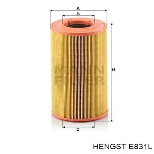 E831L Hengst Воздушный фильтр двигателя