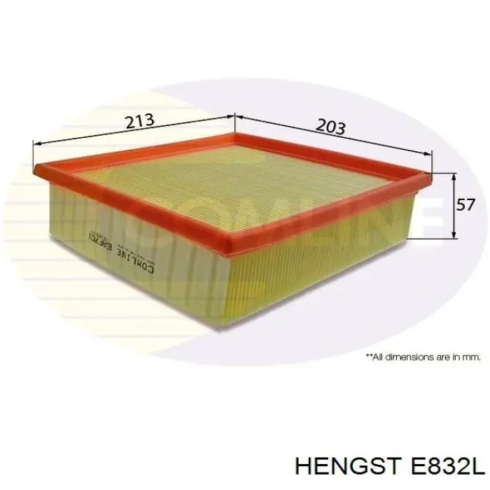 Воздушный фильтр E832L Hengst