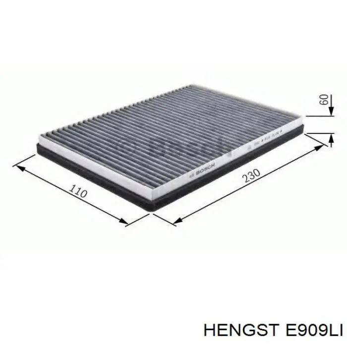 Фильтр воздушный отопителя Hengst E909LI цена, от 13.41 USD