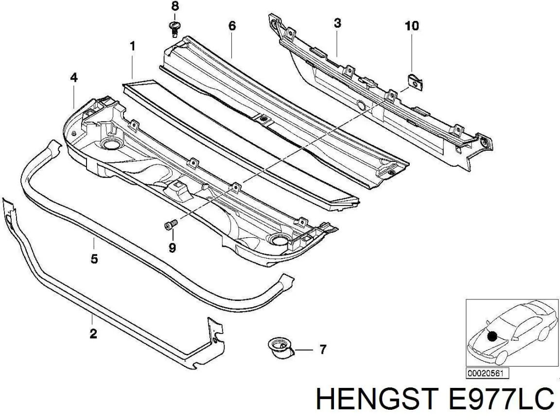 Фильтр салона E977LC Hengst