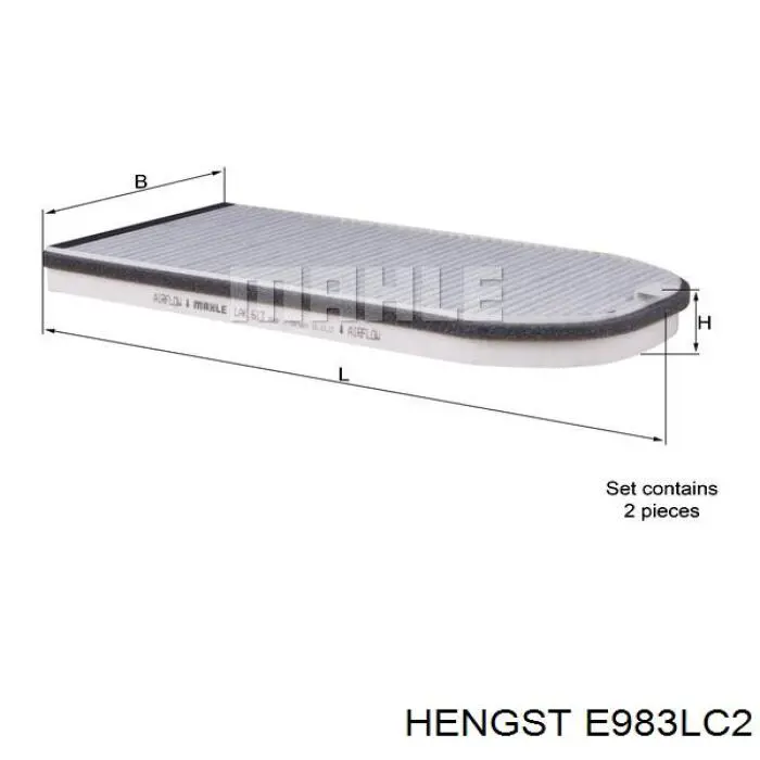 E983LC2 Hengst Внутрисалонный фильтр