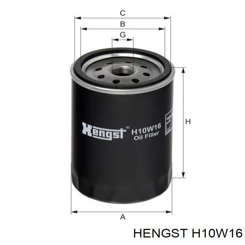 Filtro de aceite H10W16 Hengst