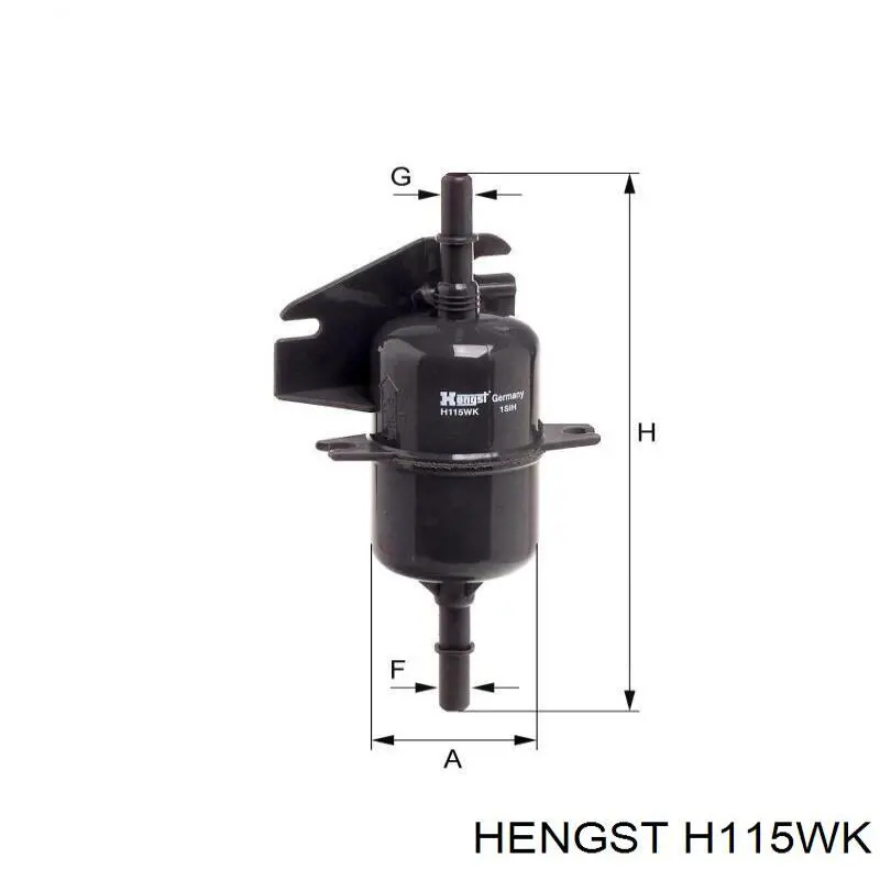 H115WK Hengst топливный фильтр