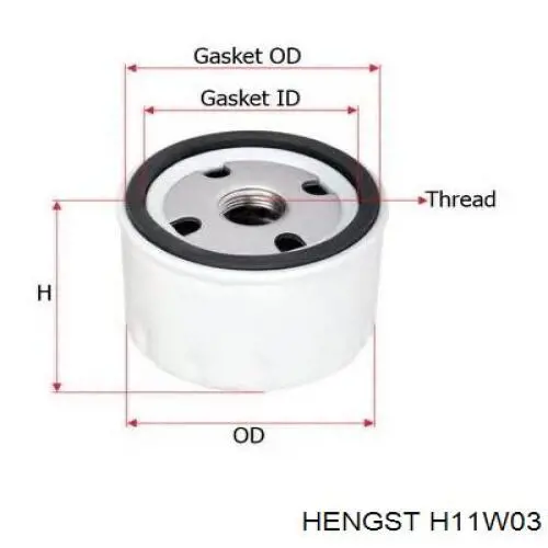Масляный фильтр H11W03 Hengst