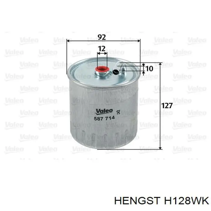 Фильтр топливный Hengst H128WK