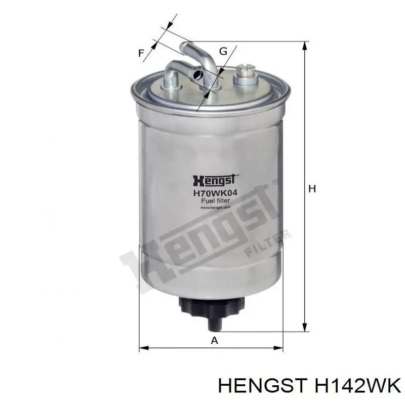 Топливный фильтр H142WK Hengst