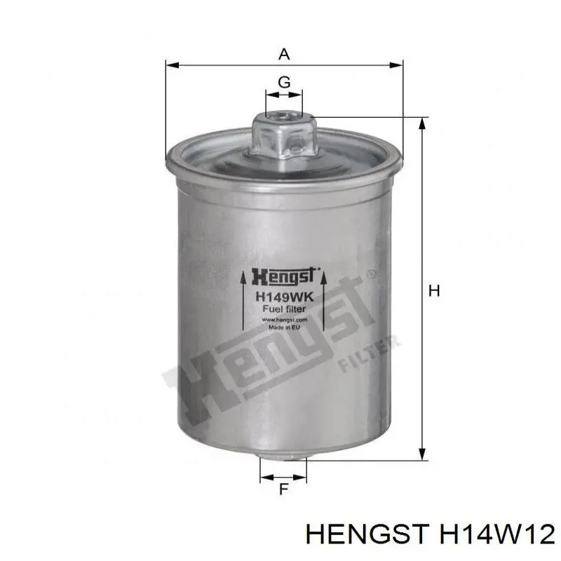 Масляный фильтр H14W12 Hengst