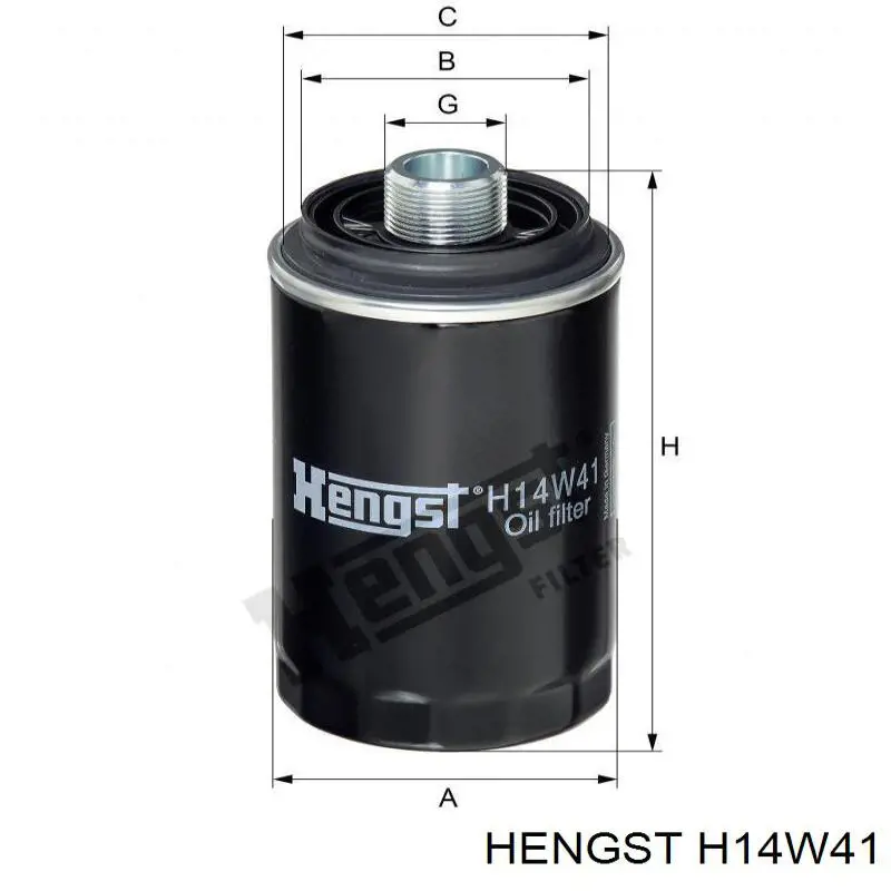 Filtro de aceite H14W41 Hengst