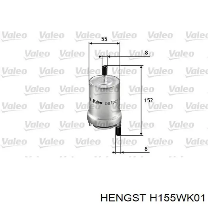 Фильтр топливный Hengst H155WK01