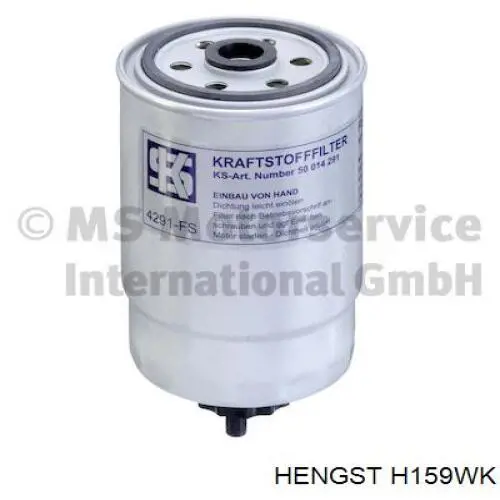 Filtro combustible H159WK Hengst