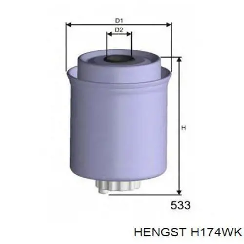 Топливный фильтр H174WK Hengst