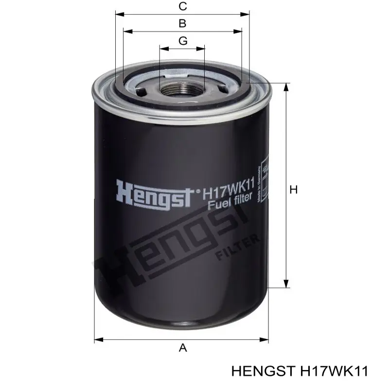 Топливный фильтр H17WK11 Hengst
