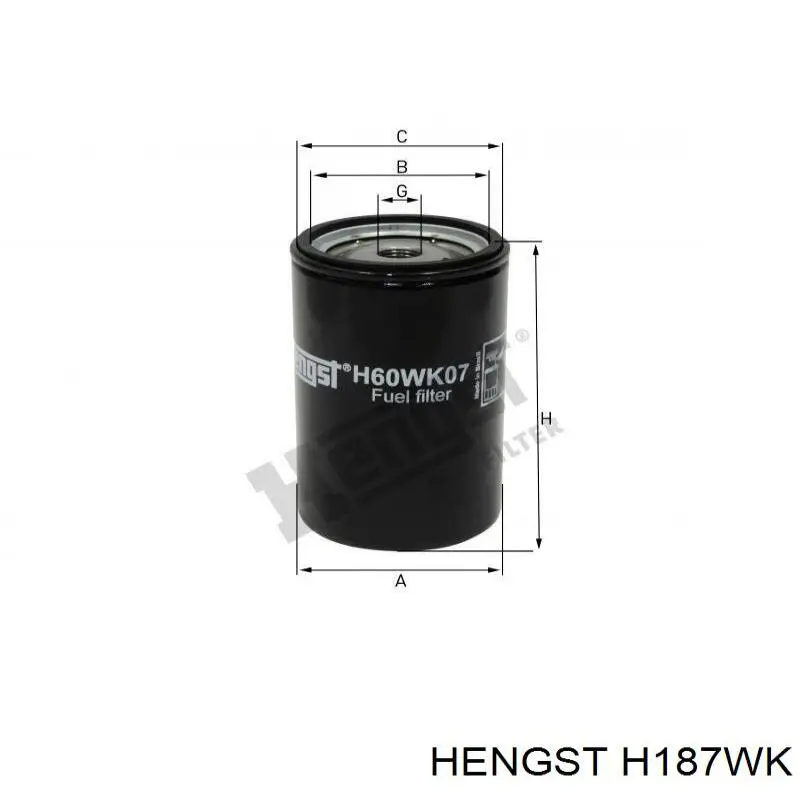 H187WK Hengst Фильтр топлива