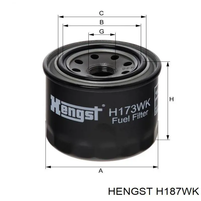 Топливный фильтр H187WK Hengst
