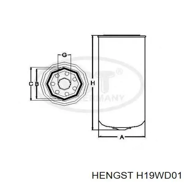Купить H19WD01 Hengst Фильтр гидравлический