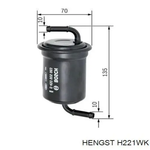 Топливный фильтр H221WK Hengst
