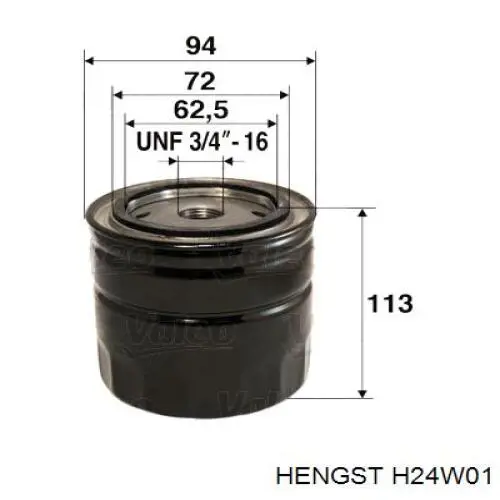 Купить H24W01 Hengst Фильтр центробежный очистки масла