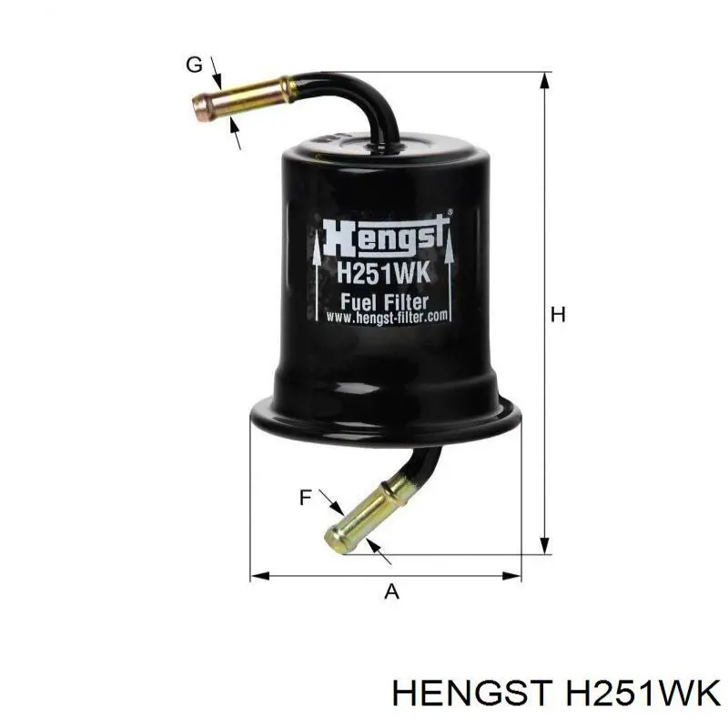Filtro combustible H251WK Hengst