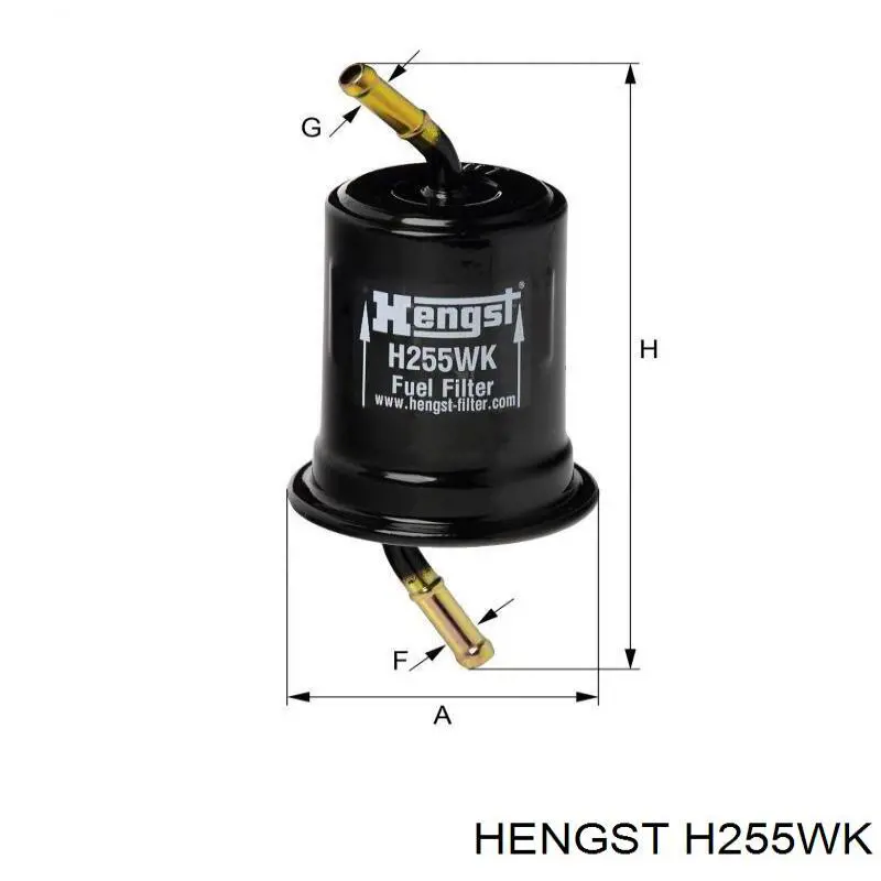 Filtro combustible H255WK Hengst