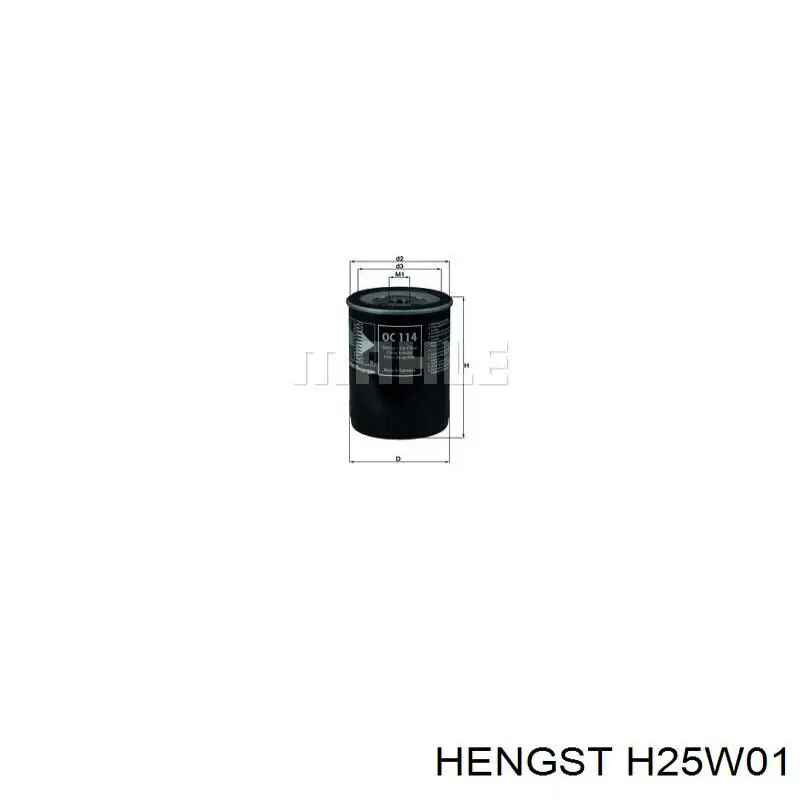 H25W01 Hengst масляный фильтр