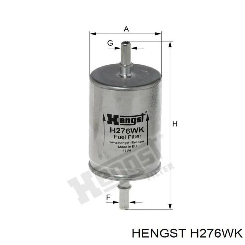 Filtro combustible H276WK Hengst